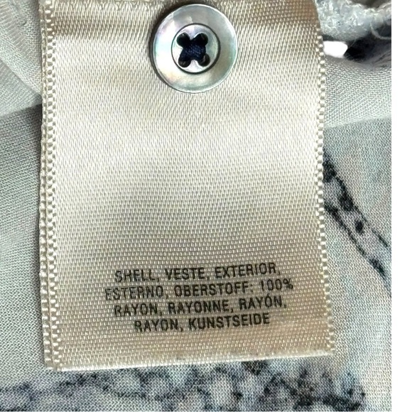 Maeve Anthropologie Fauna Animal Print Button Front Boho Chic Tunic Top Size M - Picture 8 of 9